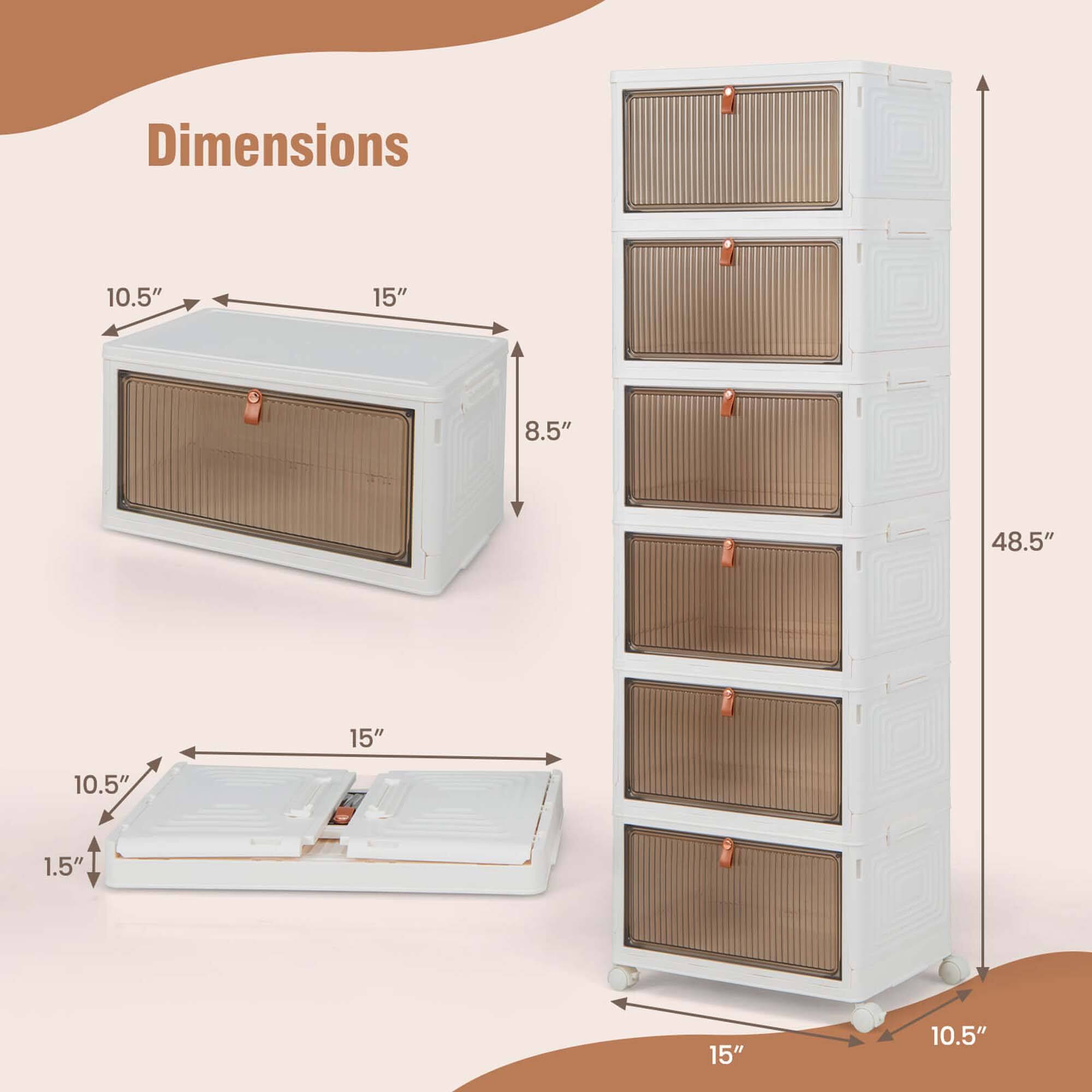 Dimensions: 10.5" x 15" x 8.5" x 48.5" x 15" x 10.5" x 1.5" x 15" x 10.5".