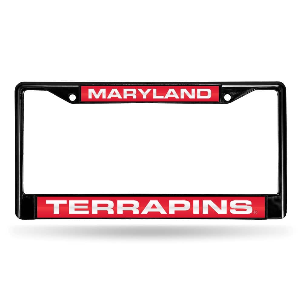 Rico Industries - Maryland Terrapins Black Metal License Plate Frame Holder - Multi