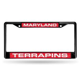Rico Industries - Maryland Terrapins Black Metal License Plate Frame Holder - Multi