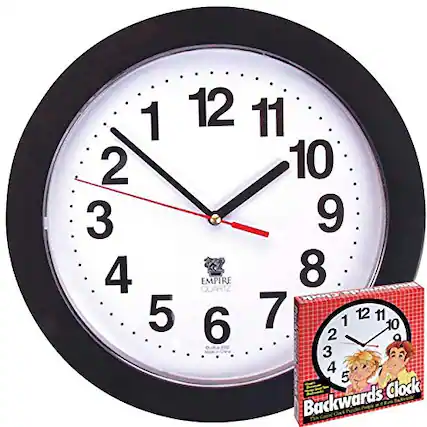 1 12 11 2 10 3 9 4 EMPIRE 8 QUARTZ 5 6 7 1 12 11 10 2 3 4 5 Backwards Clock