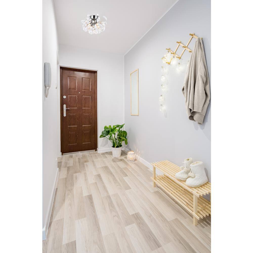 Angle. Elegant Lighting - Ritz 4 Light Chrome Flush Mount - Chrome.