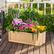 Alt View 2. Costway - Outdoor Wooden Planter Box Folding Raised Garden Plant Container w/Drainage Hole - Natural.