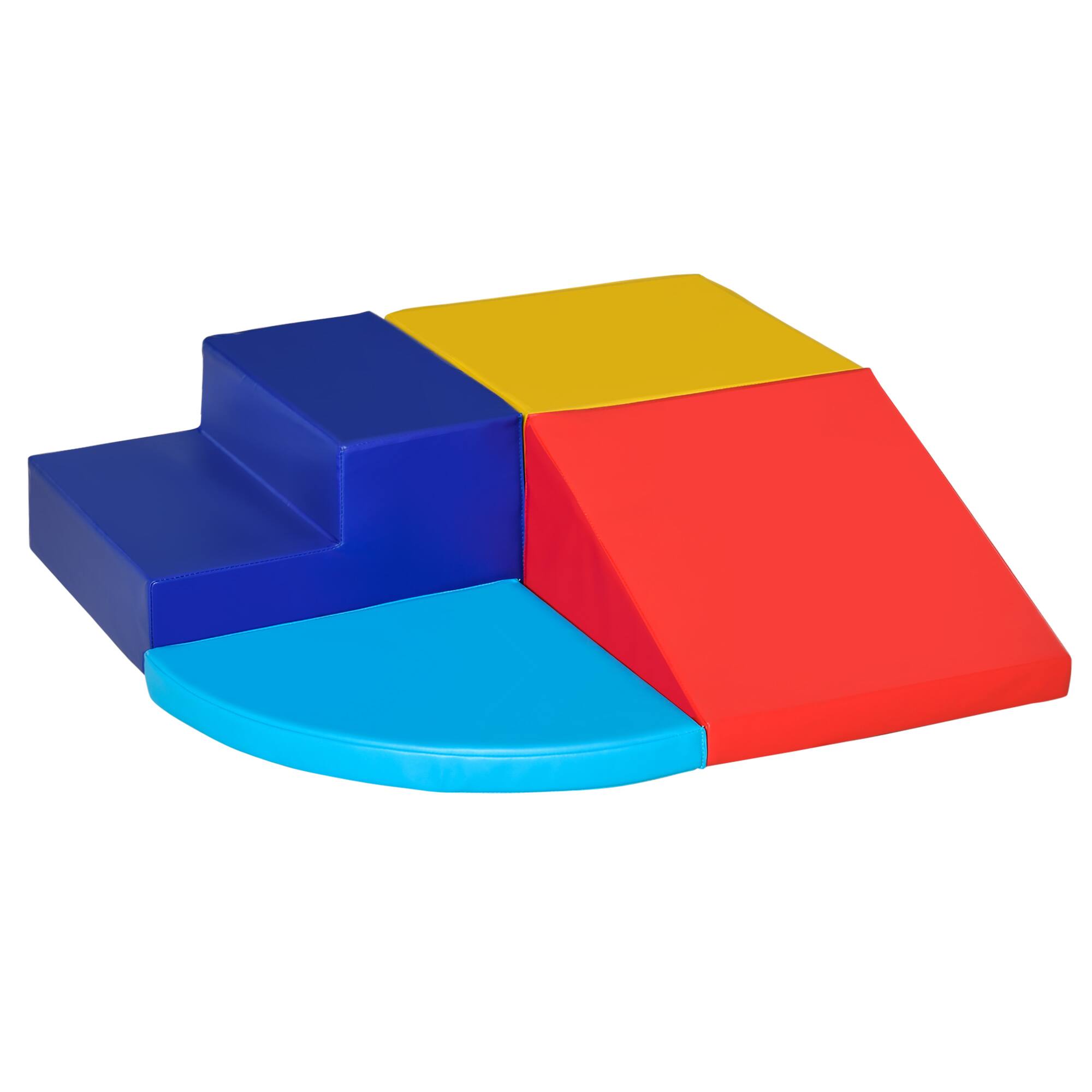 Siljoy - 4-Piece Soft Kids Climbing Set, Easy-Clean Foam Play Blocks, for Toddlers, Safe Crawl & Slide, Multicolor - Colorful price history on PriceWatchPro