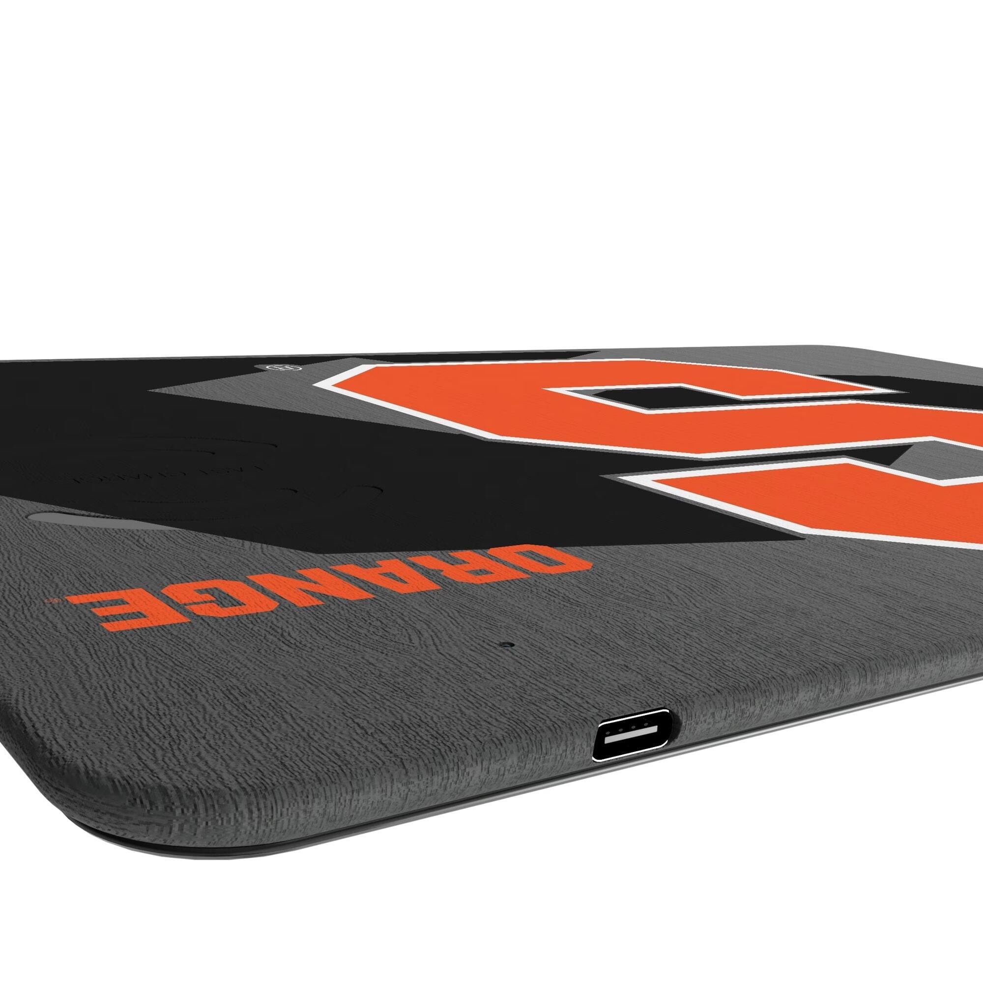 Alt View 2. Keyscaper - Syracuse Orange Wireless Charger and Mouse Pad - Multicolor.
