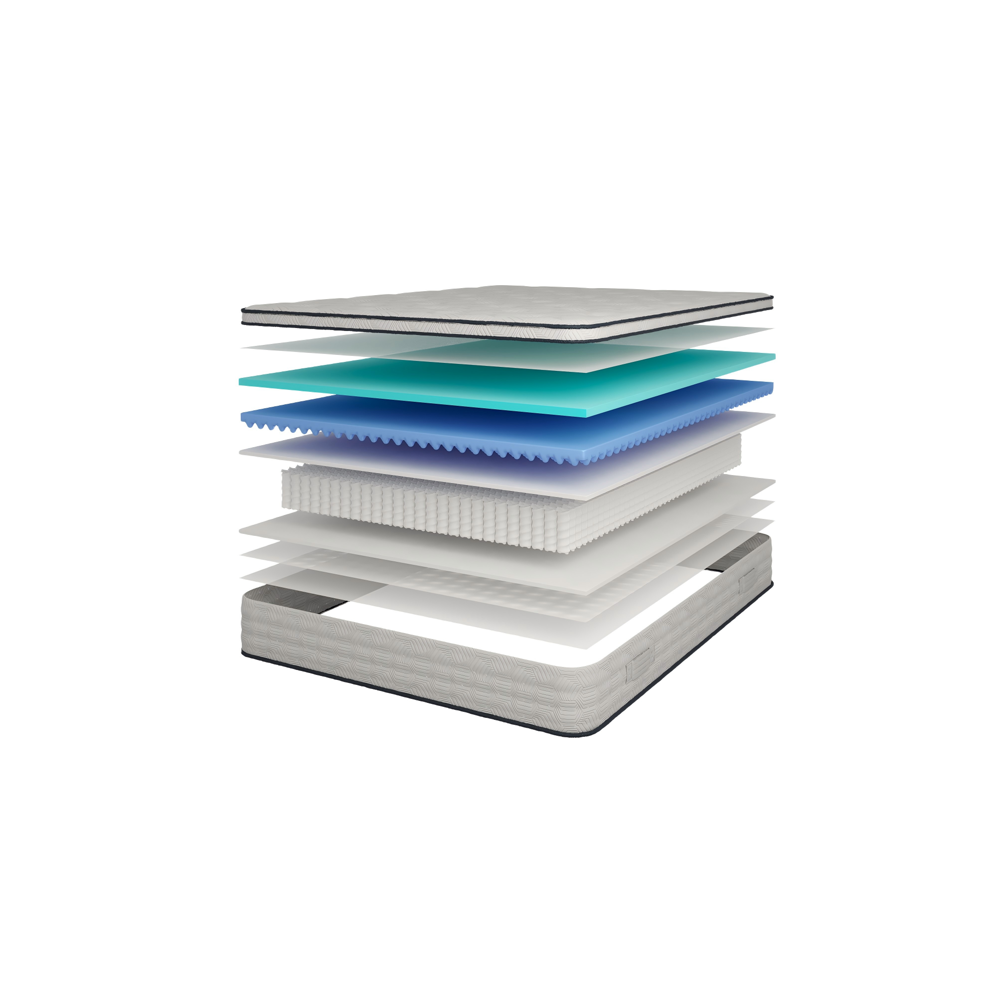 Left. TinyHomie - 12in Hybrid Queen Size Mattress Pocket Spring and Memory Foam Medium Firm Support Fiberglass-Free Pressure Relief - White.