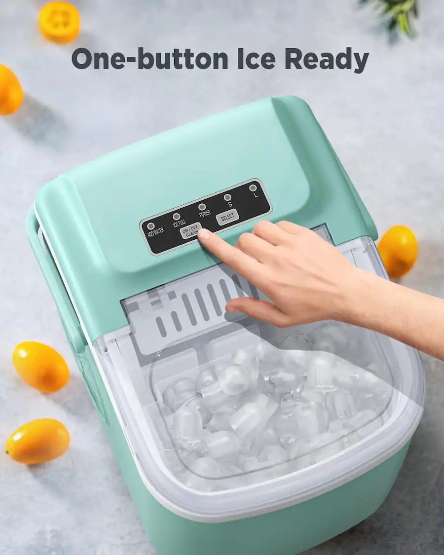Silonn Countertop/Portable 26lb Bullet Ice Maker With 2 Ice Sizes ...