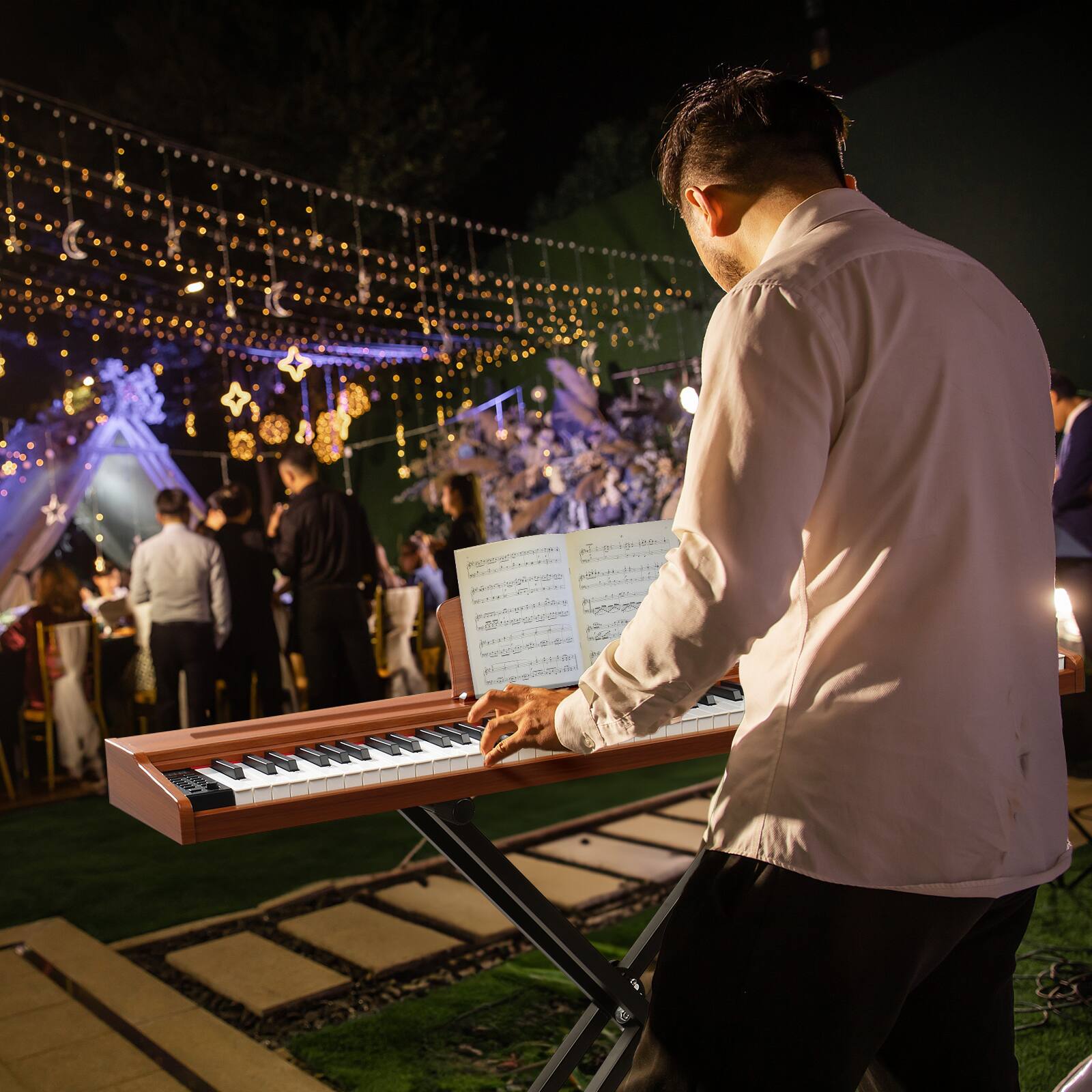 Alt View 2. Winado - 88 Key Piano Keyboard Semi-Weighted Electric Piano, Portable Keyboard Piano with Stable Piano Stand, Portable Carry Bag.