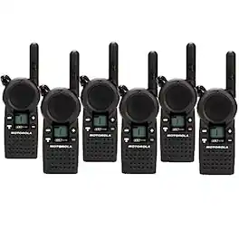 6 x Motorola CLS1110 Two Way Radio Walkie Talkies - Black
