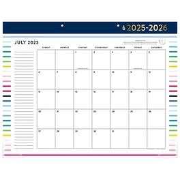 AT-A-GLANCE - 2025-2026 Simplified by Emily Ley 17" x 22" Academic Monthly Desk Pad Calendar - Multicolor