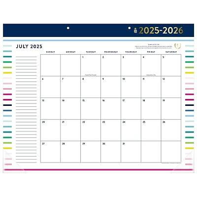 AT-A-GLANCE - 2025-2026 Simplified by Emily Ley 17" x 22" Academic Monthly Desk Pad Calendar - Multicolor