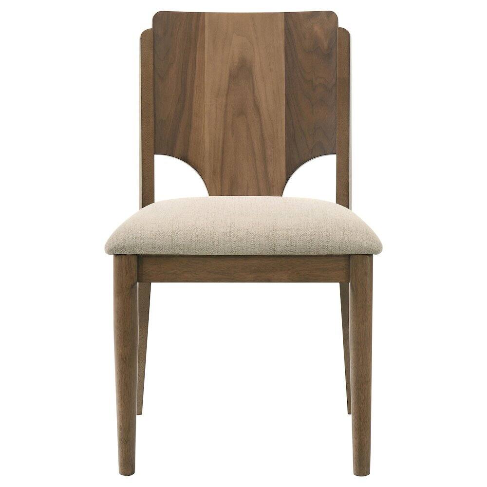 Alt View 3. Coaster Co. of America - Crestmore Dining Chair Upholstered Seat Walnut (Set of 2) - Brown.