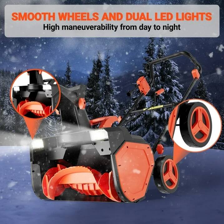 SMOOTH WHEELS AND DUAL LED LIGHTS  
High maneuverability from day to night