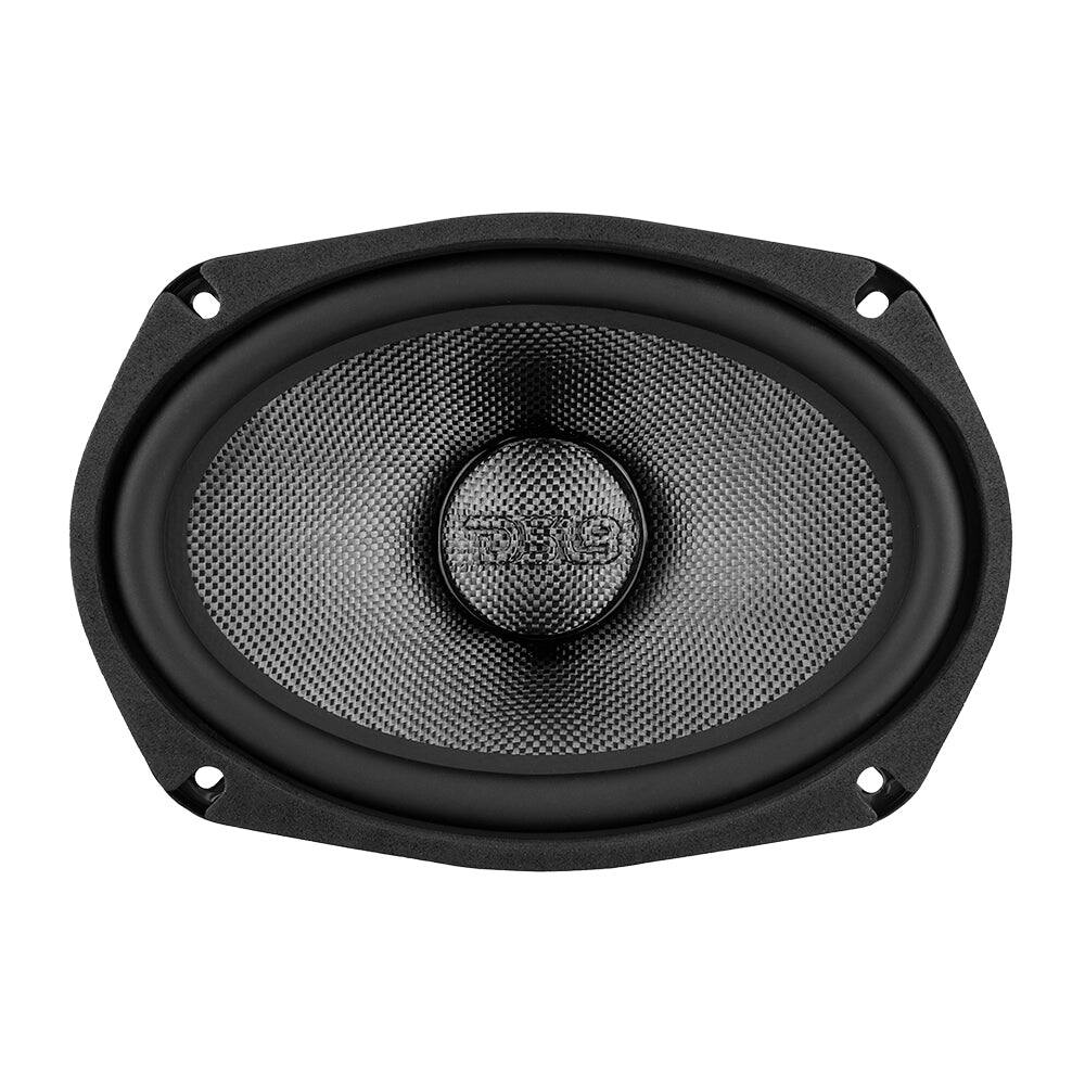 Left. DS18 Audio - PRO-CF 6x9" Neodymium Mid-Bass Loudspeaker, 300W RMS 4-Ohm.