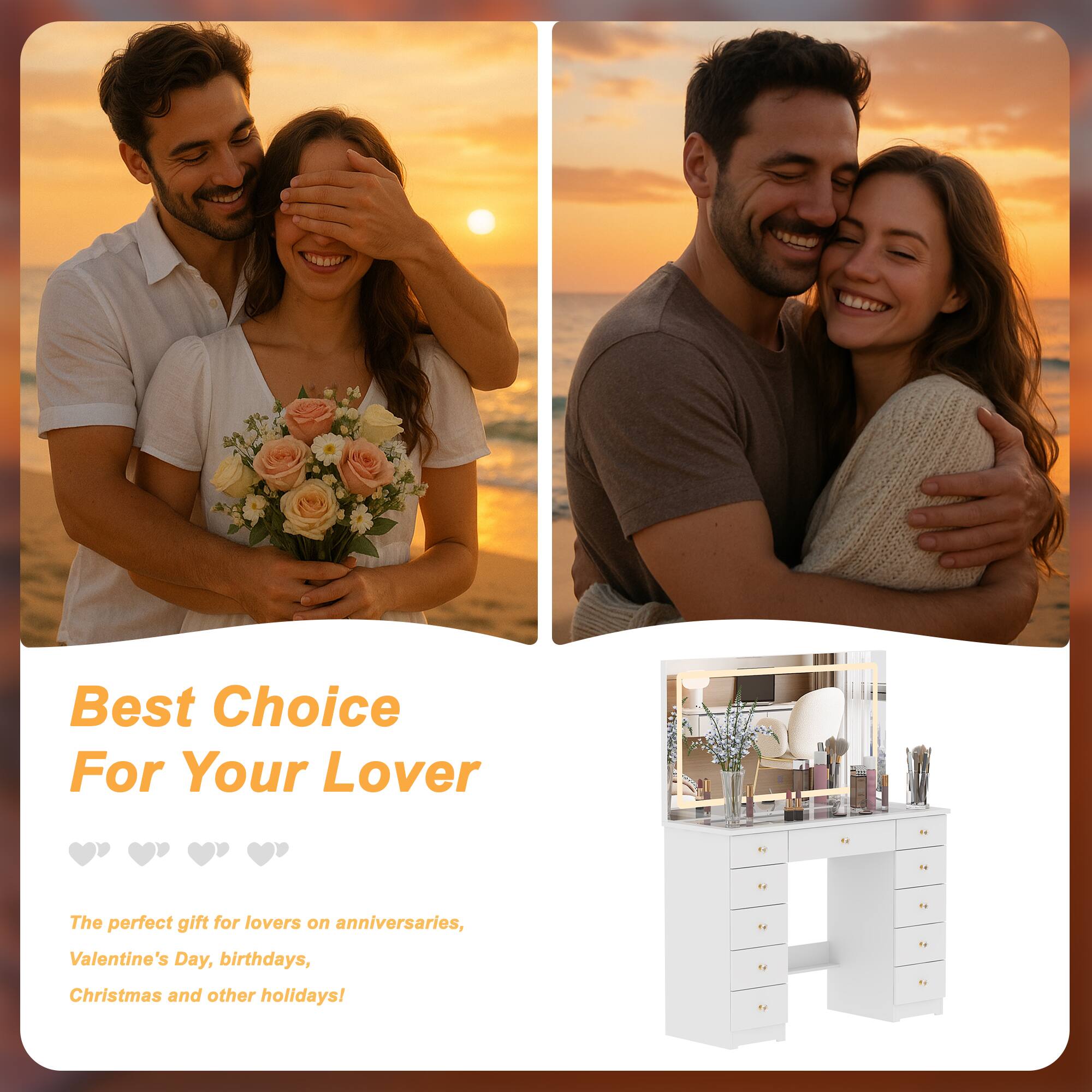 Best Choice For Your Lover

The perfect gift for lovers on anniversaries, Valentine's Day, birthdays, Christmas and other holidays!