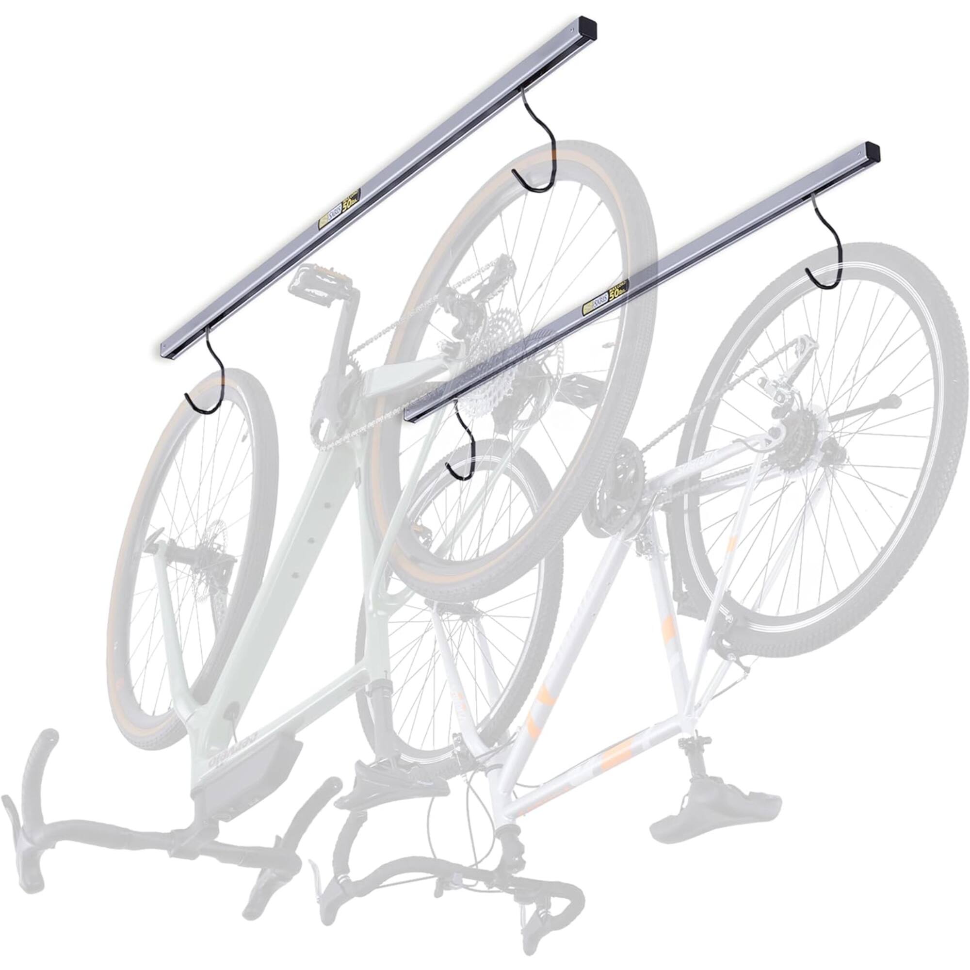 Alt View 1. Saris - Cycle Glide Ceiling Bike Rack Add-On for 2 Bikes - Garage Hanging Storage Expansion Kit - Grey.