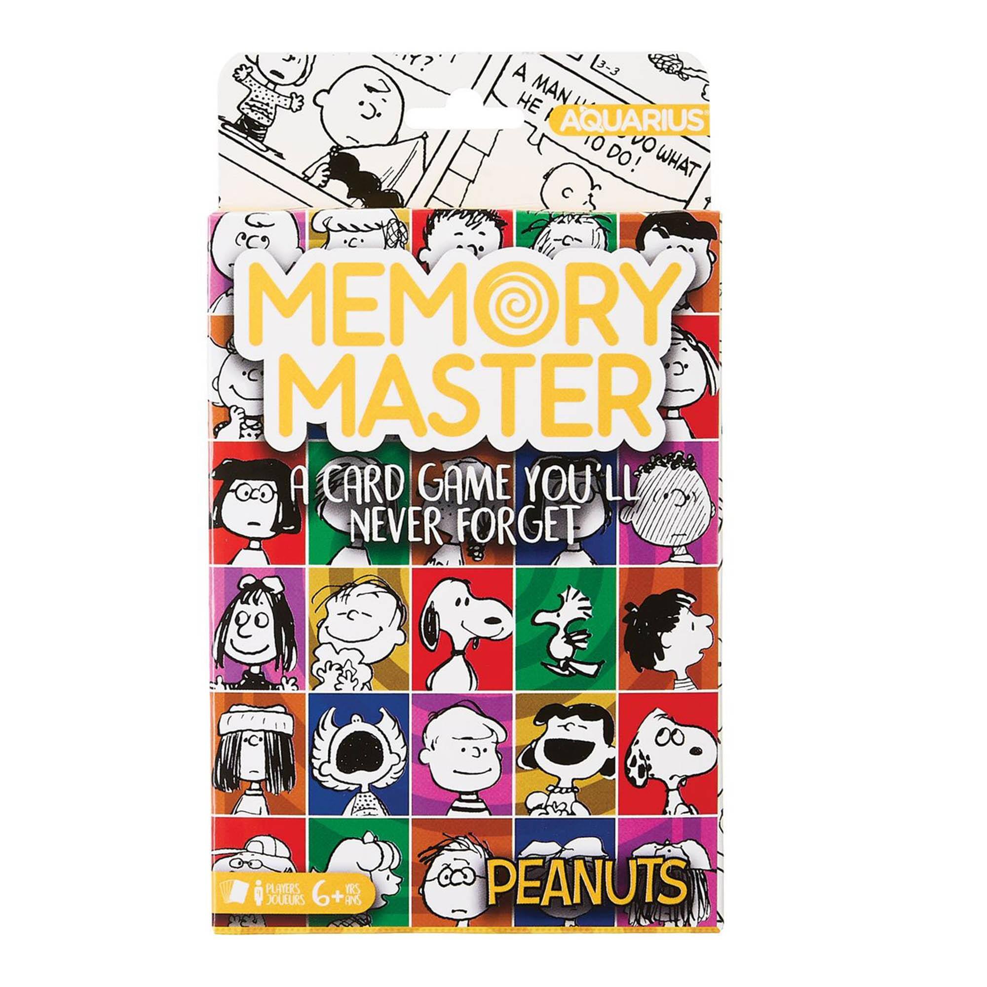 Memory Master  
A Card Game You'll Never Forget  

A Man I Aquarius  
He To Do! What  

Peanuts  
Players 6+  
Joueurs 6+