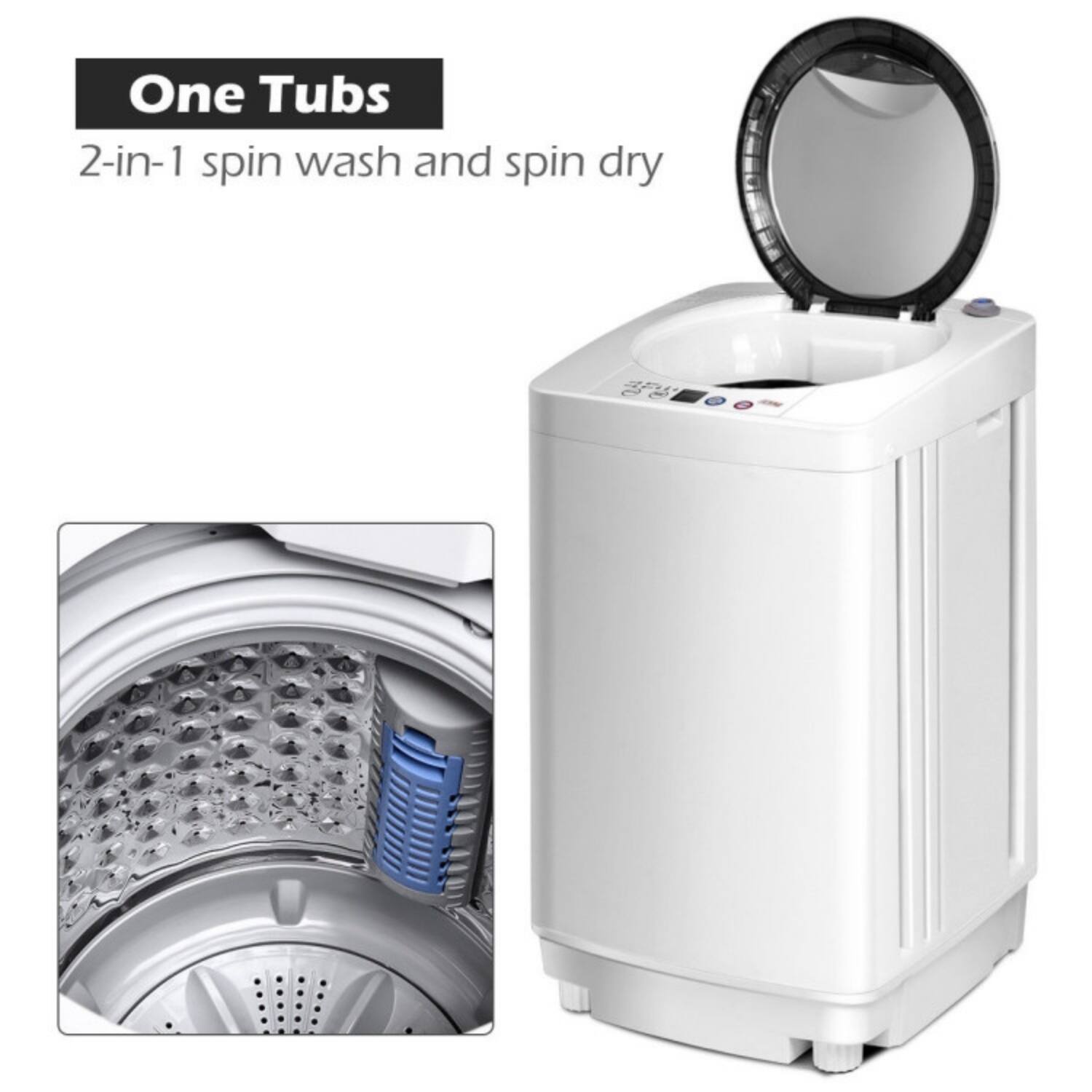 One Tubs  
2-in-1 spin wash and spin dry
