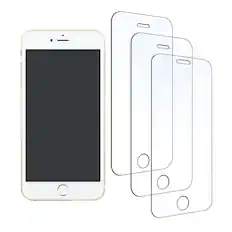 Front. Qixxronics - 3pcs iPhone 7, iPhone 8, iPhone 6 /6s Screen Protector Tempered Glass Screen Protector Scratch-Resistant Case-Friendly - Clear.