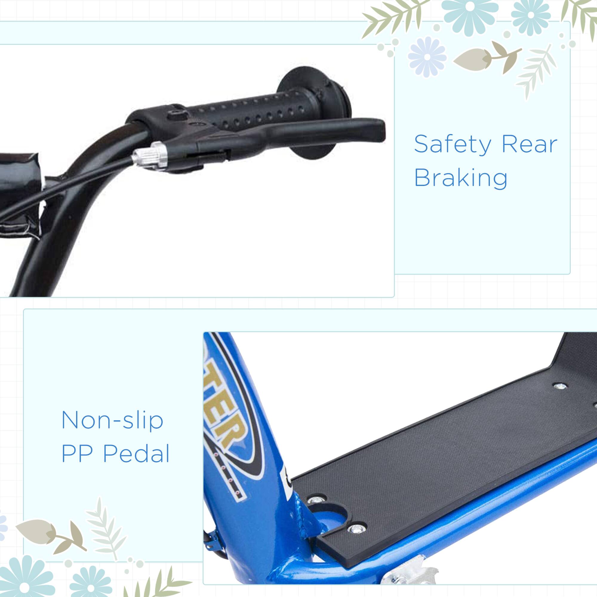 Safety Rear Braking

Non-slip PP Pedal