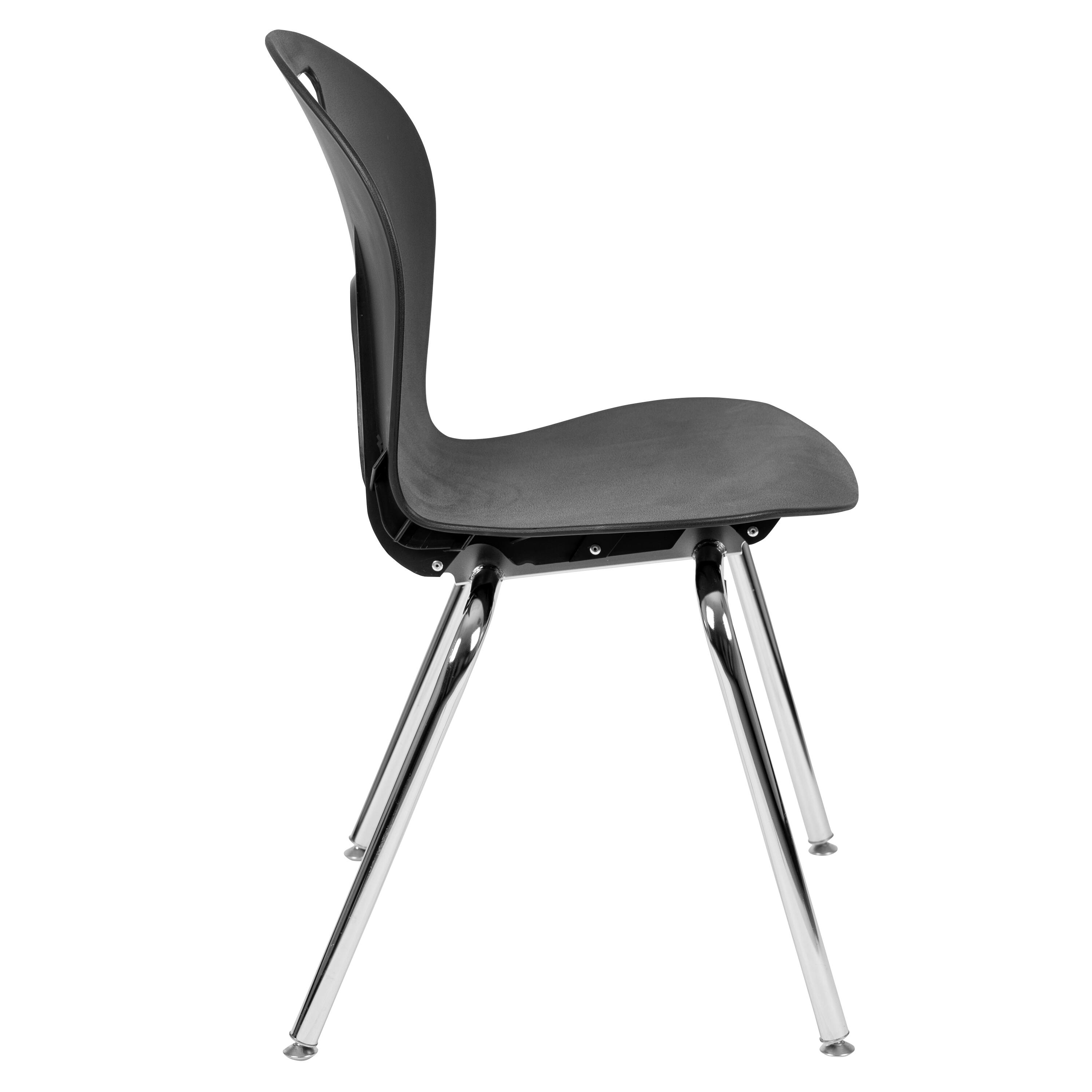Alt View 5. Emma + Oliver - Titan Student Stack School Chair - 18-inch - Black.