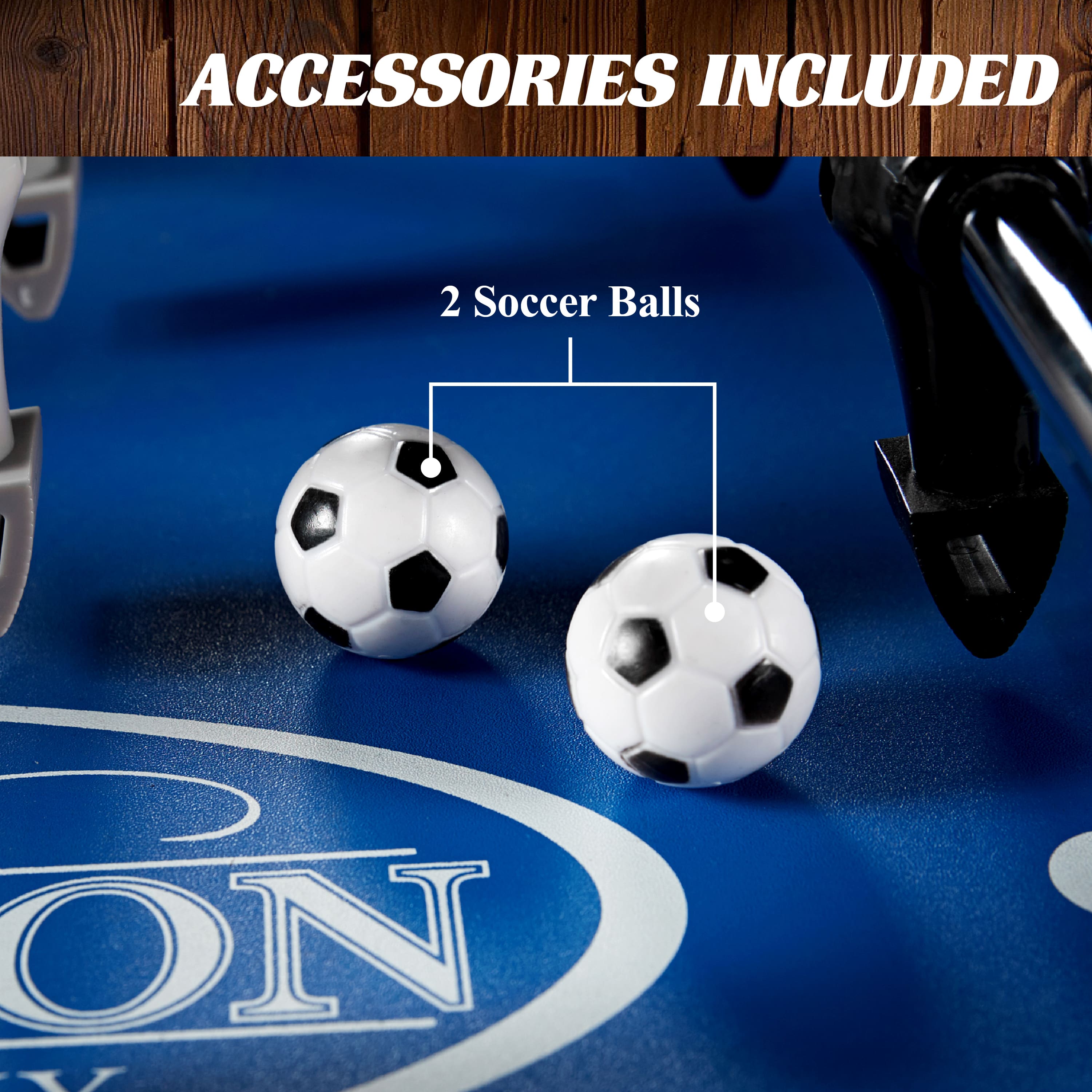 ACCESSORIES INCLUDED 2 SOCCER BALLS ON THE PUMPHELET