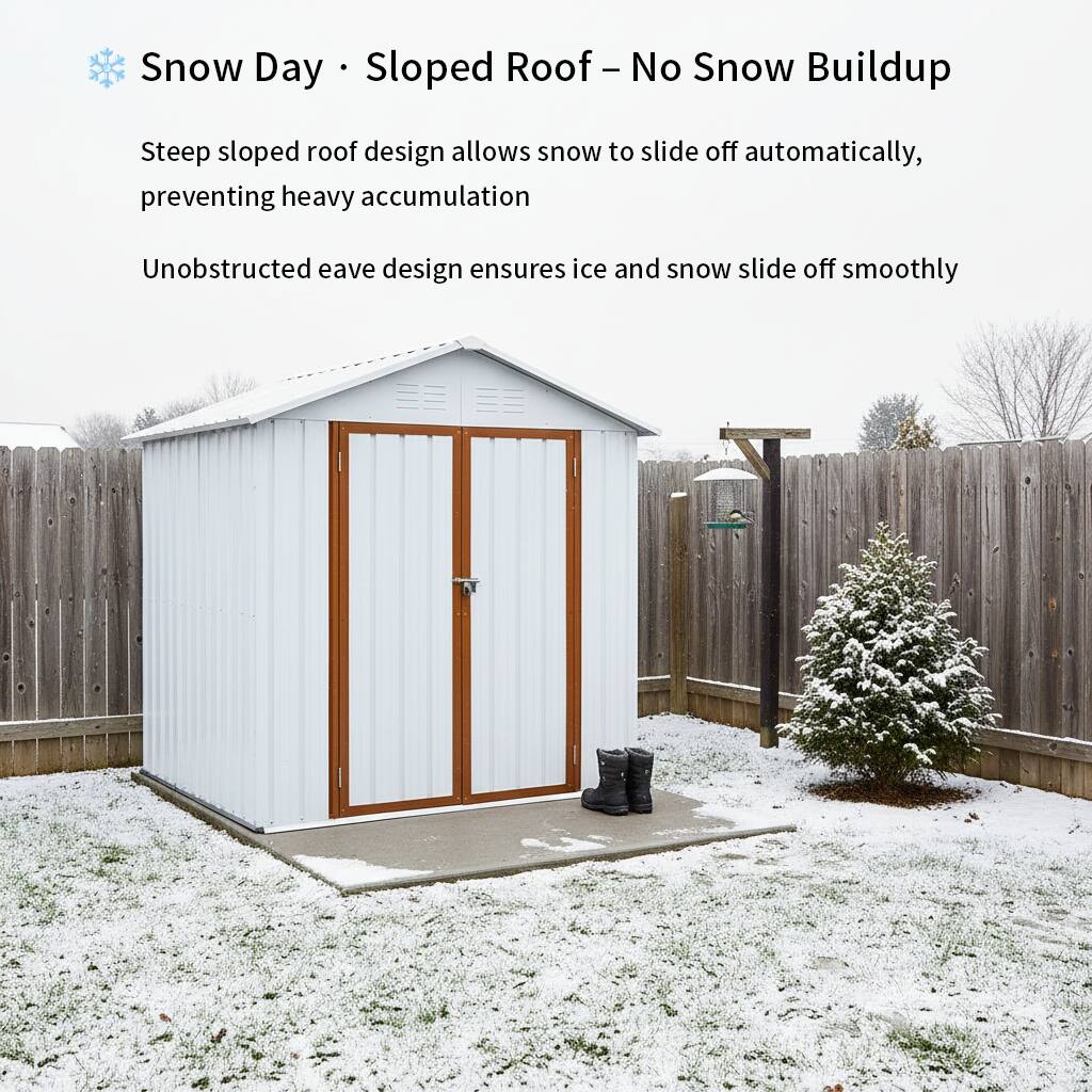 Snow Day • Sloped Roof – No Snow Buildup

Steep sloped roof design allows snow to slide off automatically, preventing heavy accumulation

Unobstructed eave design ensures ice and snow slide off smoothly