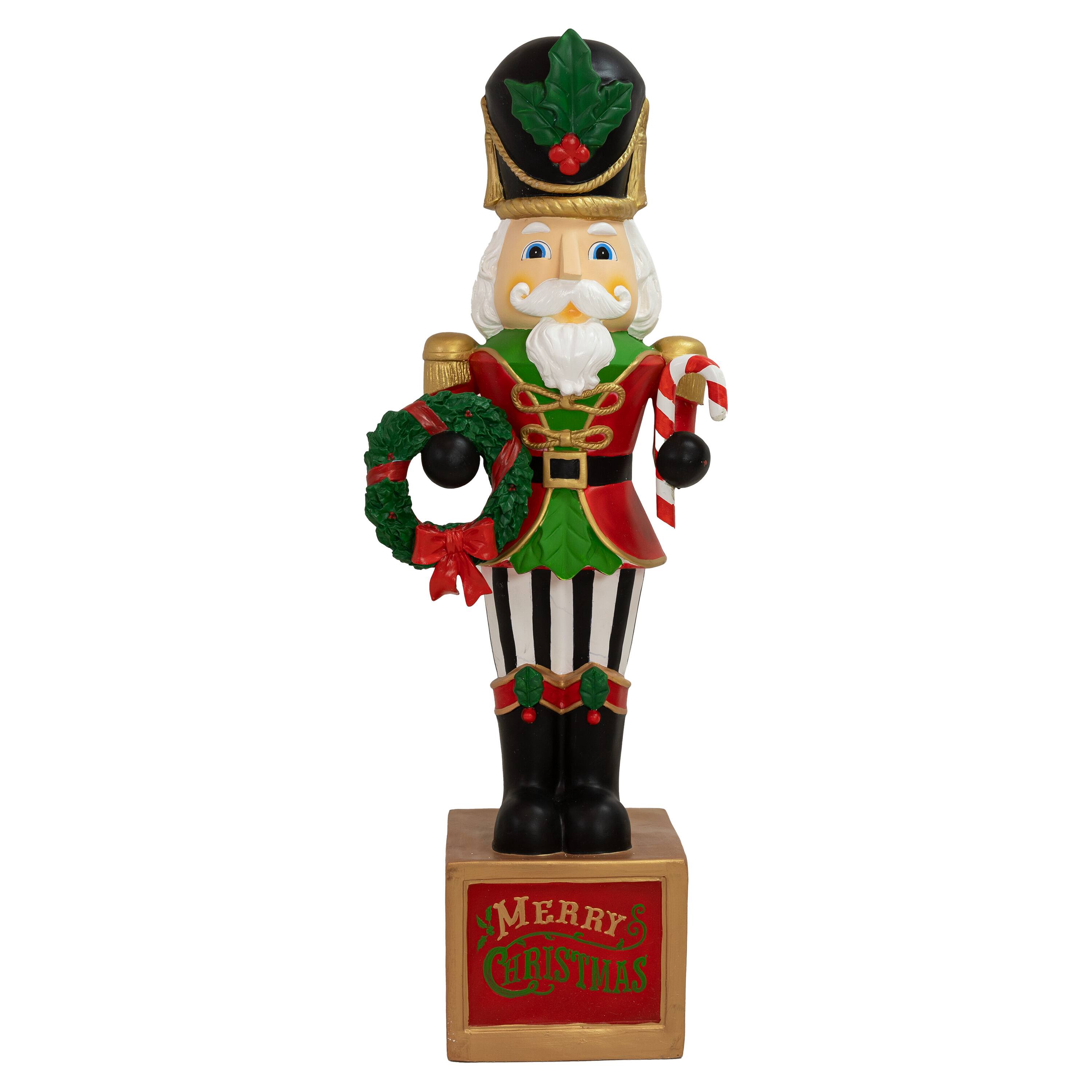 Sunnydaze - Karl Indoor and Outdoor Christmas Nutcracker Statue - 48 in - Red