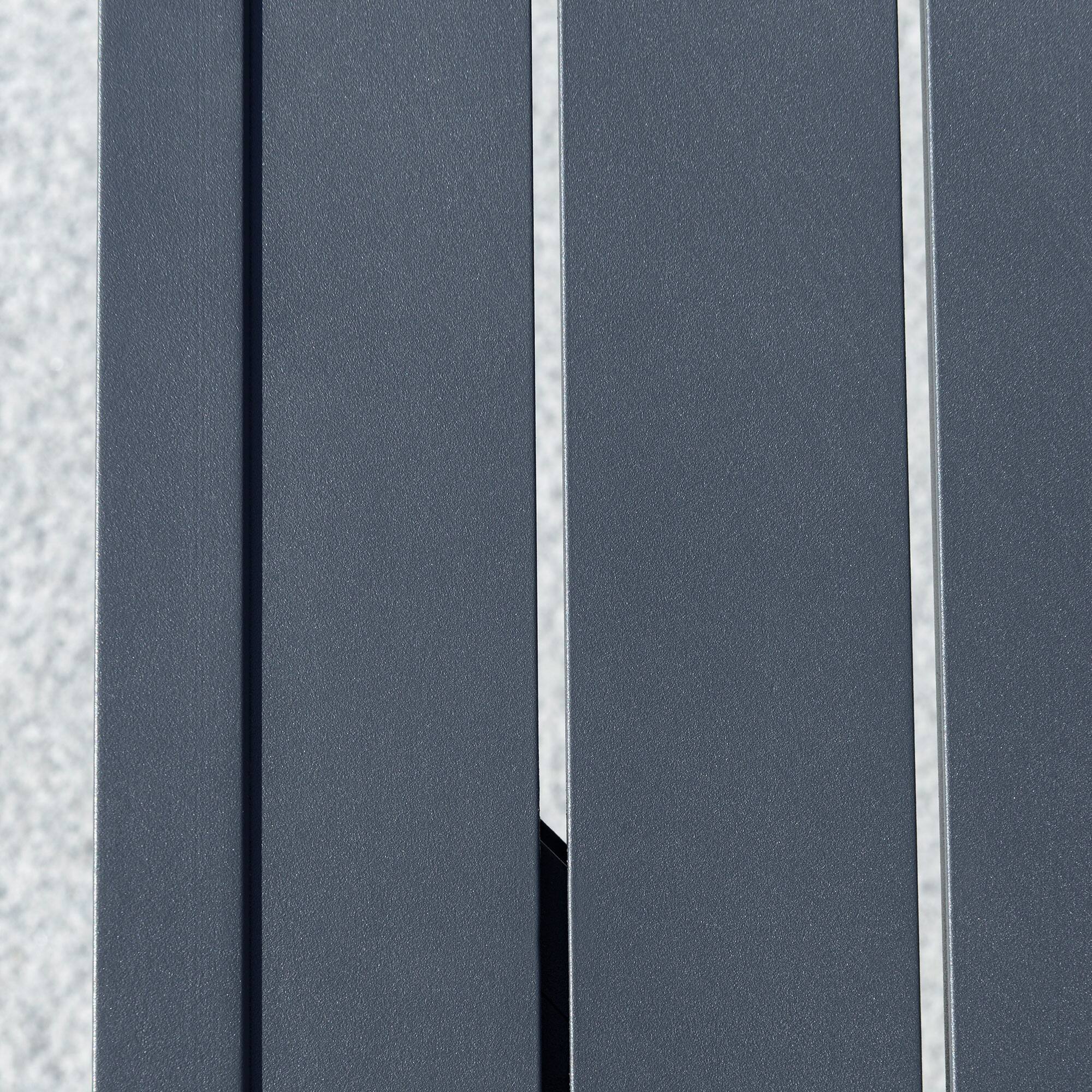 Alt View 8. Outsunny - 4 Piece Patio Furniture Set, Aluminum Conversation Set, Outdoor Garden Sofa Set with Armchairs - Dark Grey.