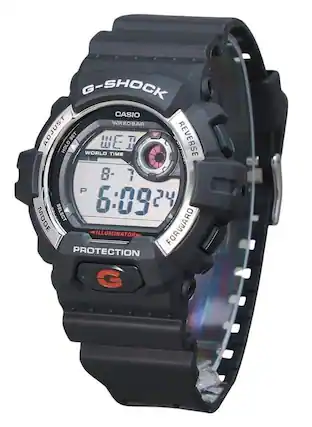 G-SHOCK CASIO WR20BAR ADJUST SET WEB REVERSE HOLD WORLD TIME 8-7 P SELECT 6:0924 MODE FORWARD ILLUMINATOR PROTECTION