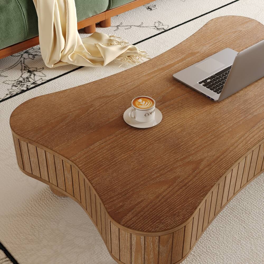Alt View 7. Loheer - Loheer 42 inch walnut lift top coffee table rustic farmhouse coffee table with hidden storage - Walnut.