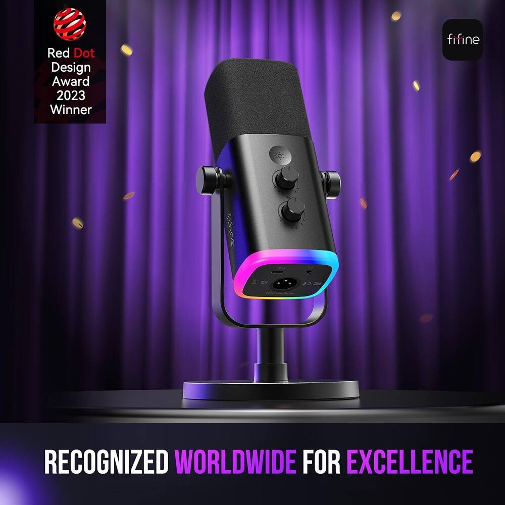 Angle. MOSZAR LLC - USB Gaming Microphone – RGB Condenser Mic with Quick Mute & Tripod Stand.
