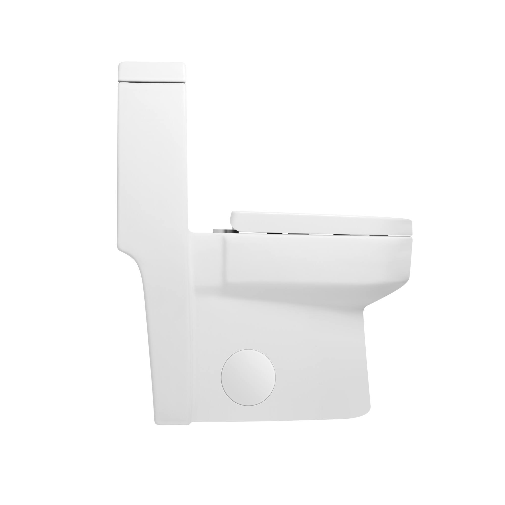 Alt View 9. Bothwa Home - T923 One‑Piece Elongated Modern Compact Design Toilet - White.