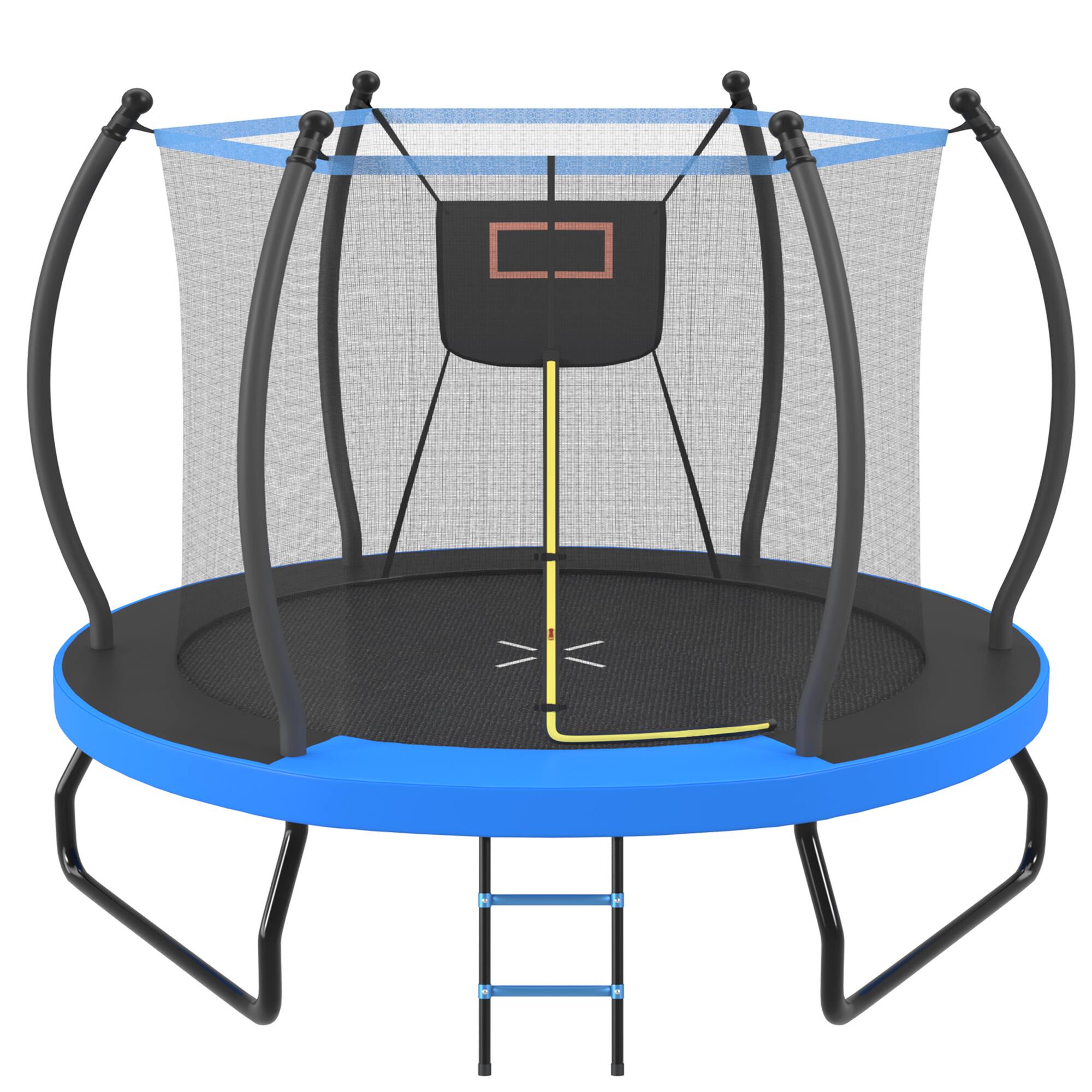 Alt View 4. LOVMOR - Lovmor 10 FT Trampoline with Basketball Hoop and Ladder Recreational Trampoline for Kids.
