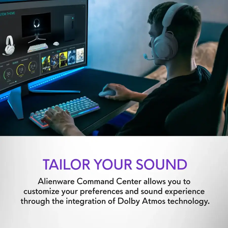 Alienware Pro Wireless Over the Ear Gaming Headset for Windows, PS5 ...