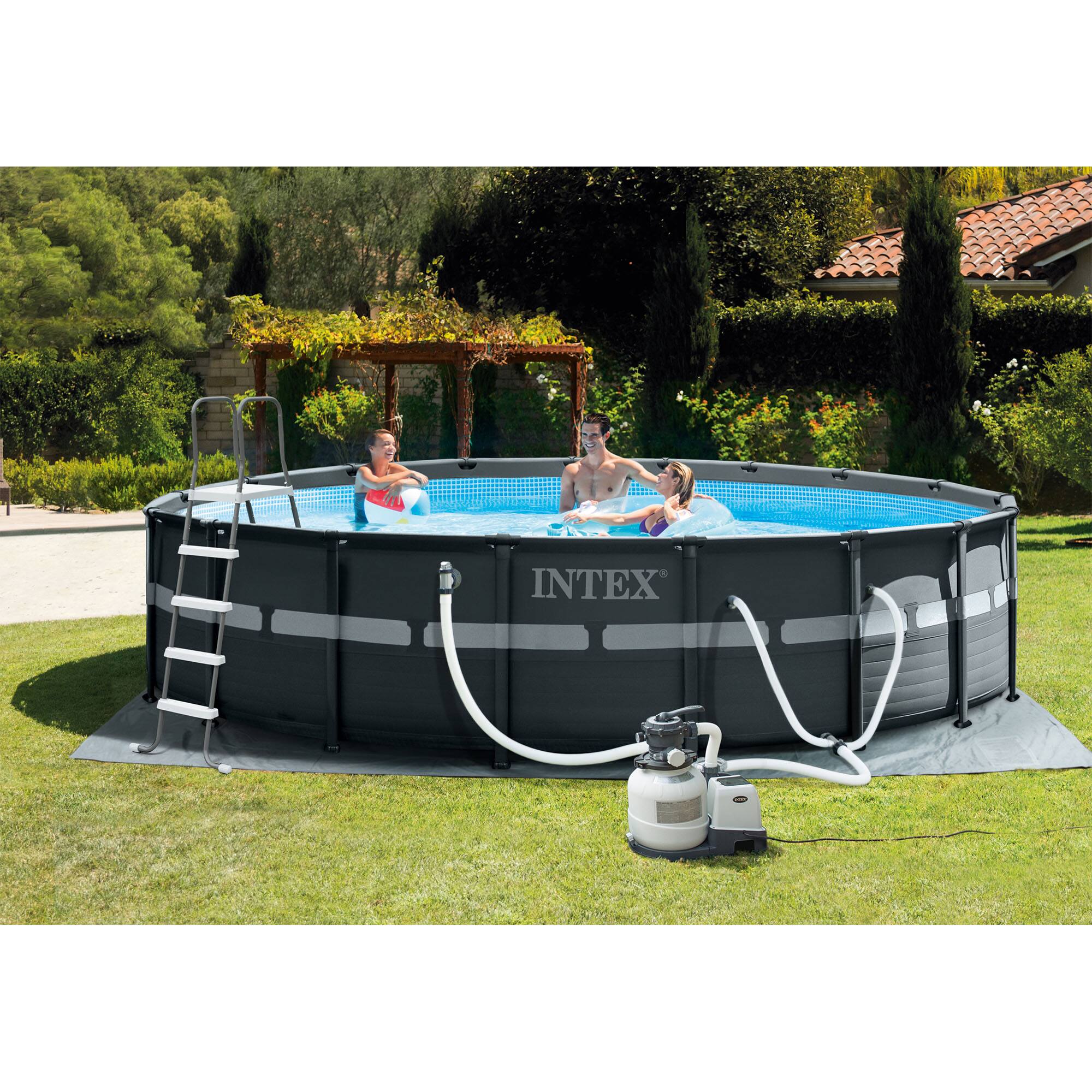 Alt View 22. Intex - Round Above Ground Pool Set w/ Pump.