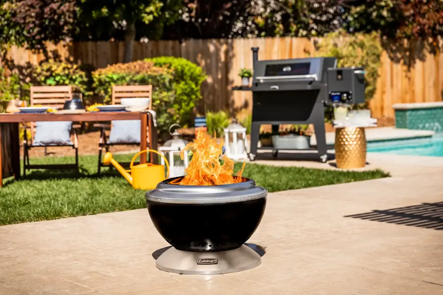 Alt View 22. Cuisinart - 24” Cleanburn Smokeless Fire Pit - Black.