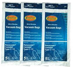 EnviroCare - 15 Panasonic Type C-13 Canister Anti-Allergen Vacuum Cleaner Bags AMC-S5EP