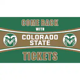 Evergreen Enterprises - Colorado State Rams 28" x 16" Come Back With Tickets Door Mat - Multicolor