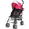Front. Costway - Costway Folding Lightweight Baby Toddler Umbrella Travel Stroller with Storage Basket - Pink.