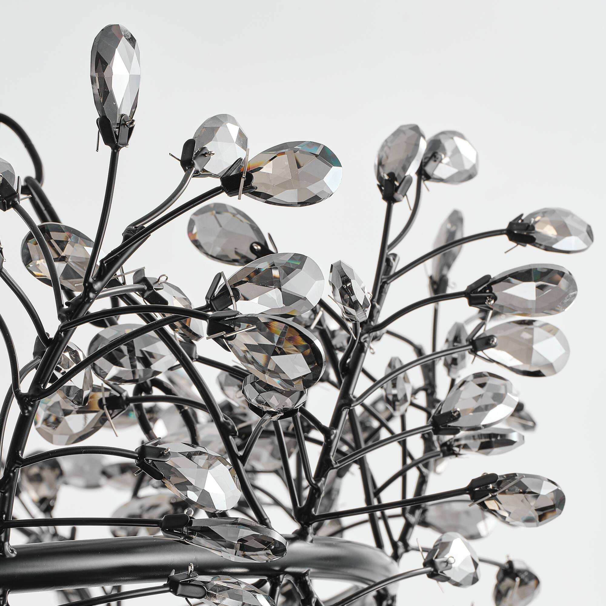 Alt View 10. Parrot Uncle - Vintage Black 6-Light Crystal Chandelier with Adjustable Chain - Black.