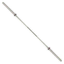 Sunny Health & Fitness - 86” (7 ft) Olympic Barbell Bar with 28mm shaft diameter - Silver
