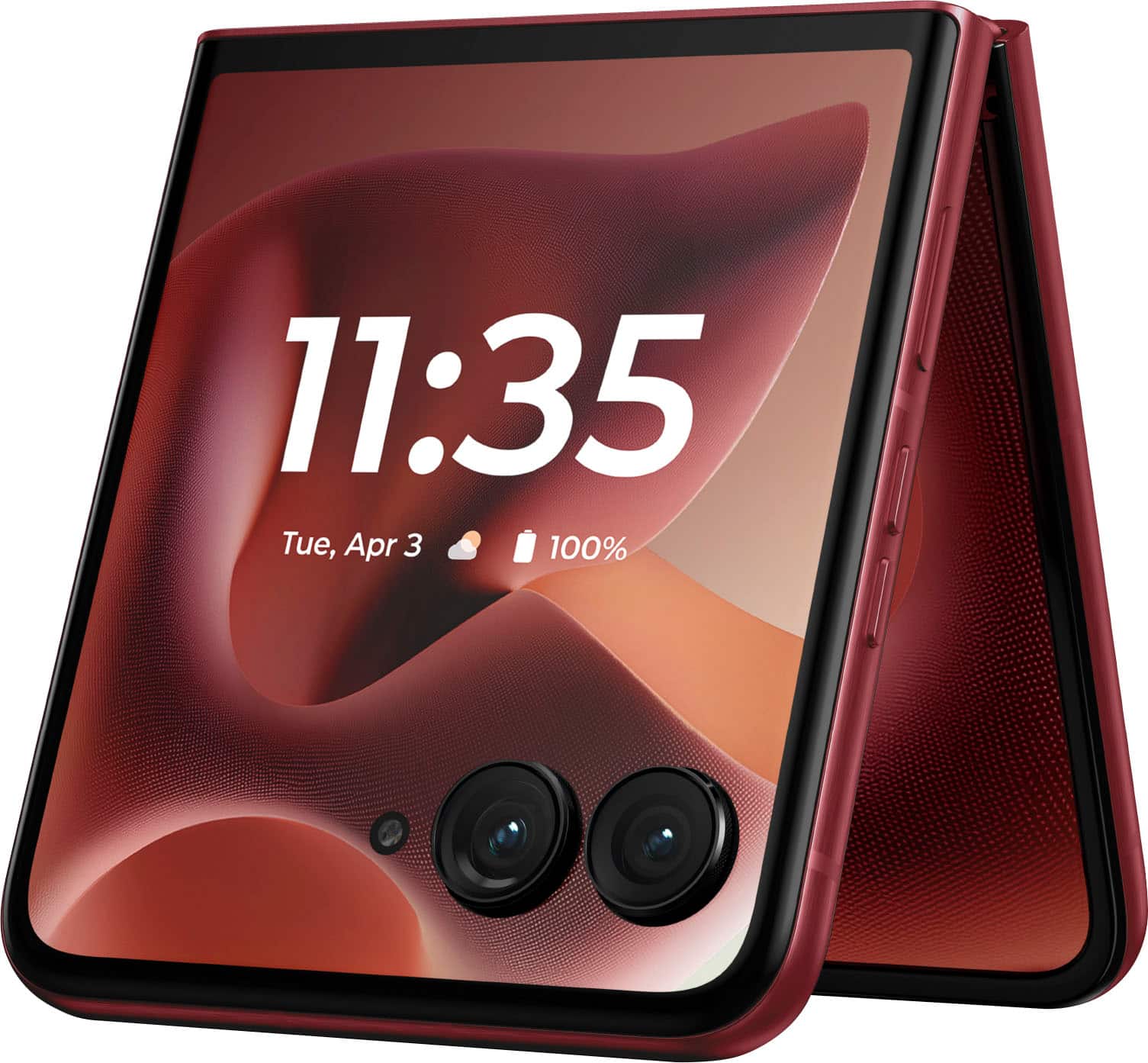 The text on the image reads: "11:35 Tue, Apr 3 100%".