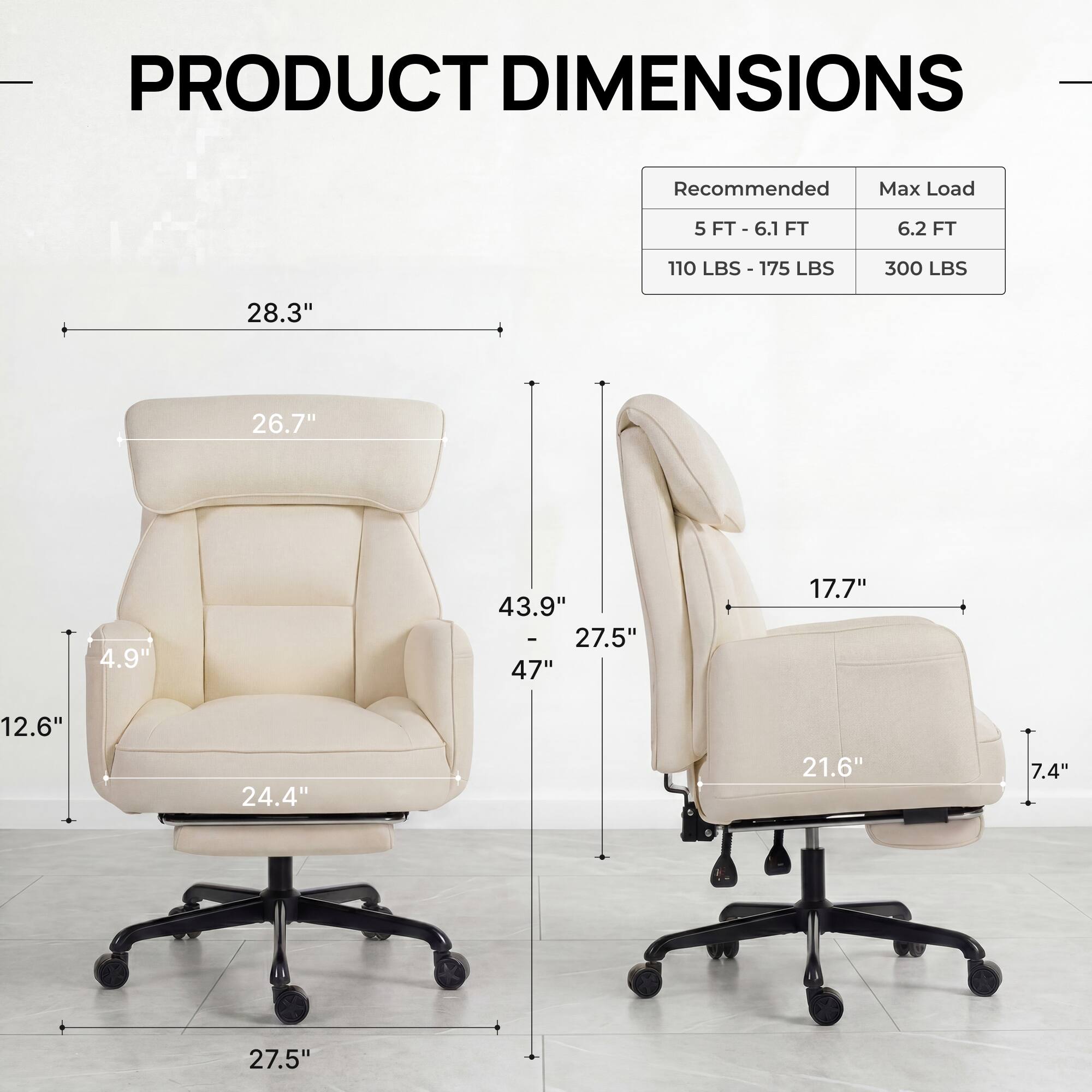 Dowinx Cross Legged Office Chair with Pivoting Armrests,Criss
