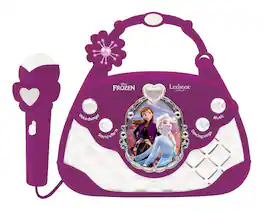 Lexibook - Disney Frozen Musical Speaker Handbag Design with Mic, Voice Changer and Line-In Cable