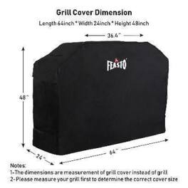 FEASTO - 64" Grill Cover - Black