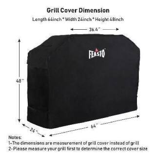 FEASTO - 64" Grill Cover - Black