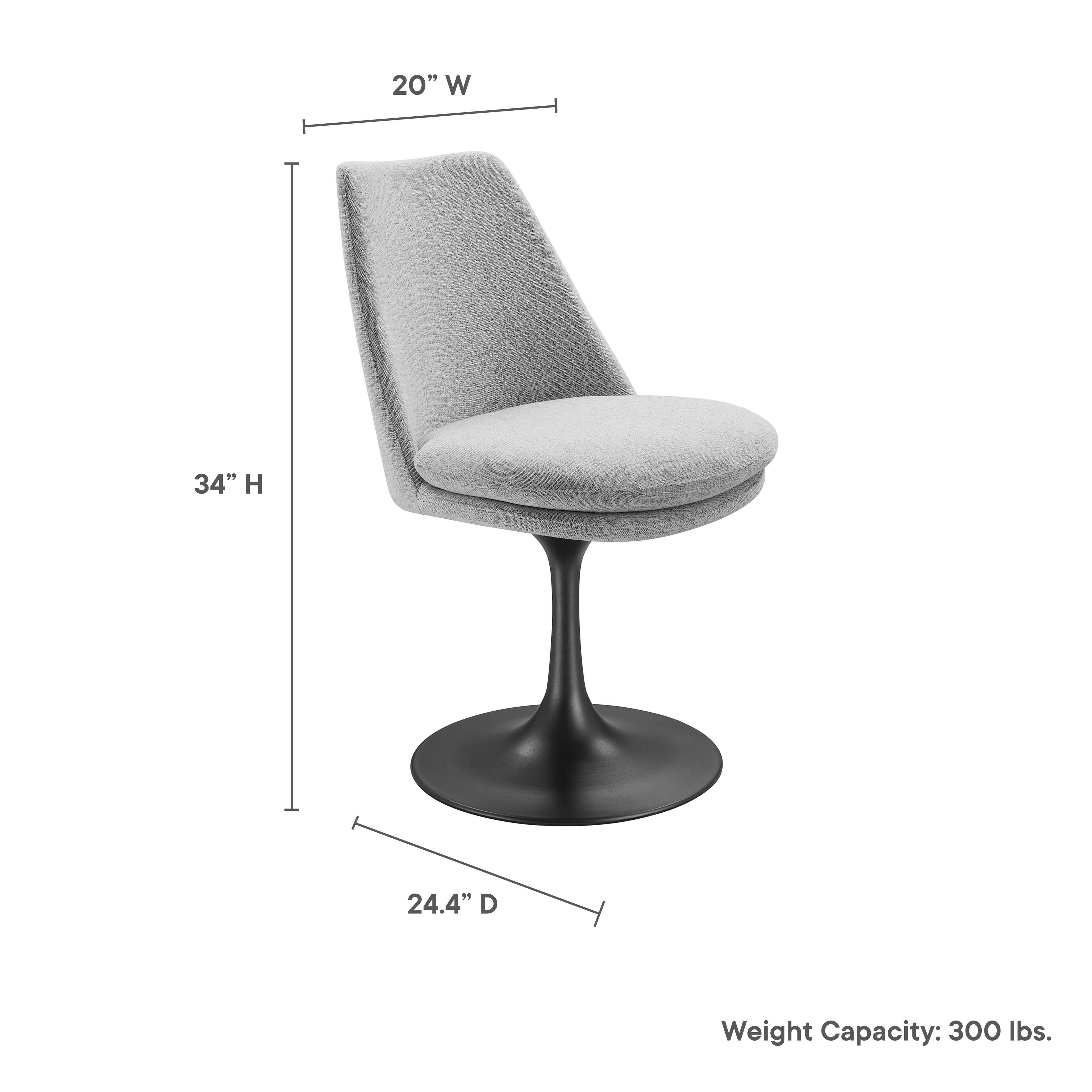 20" W x 34" H x 24.4" D  
Weight Capacity: 300 lbs.