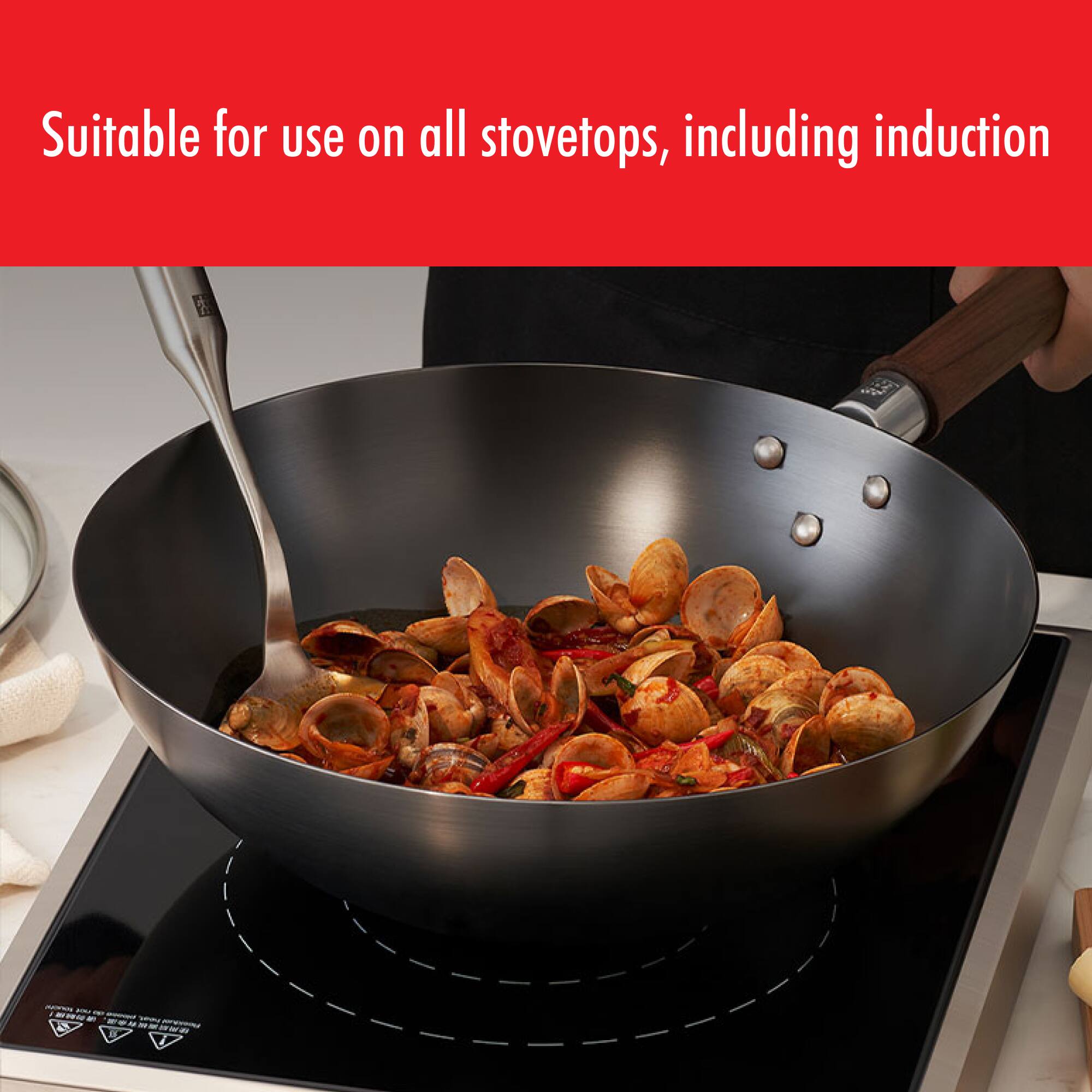 Suitable for use on all stovetops, including induction