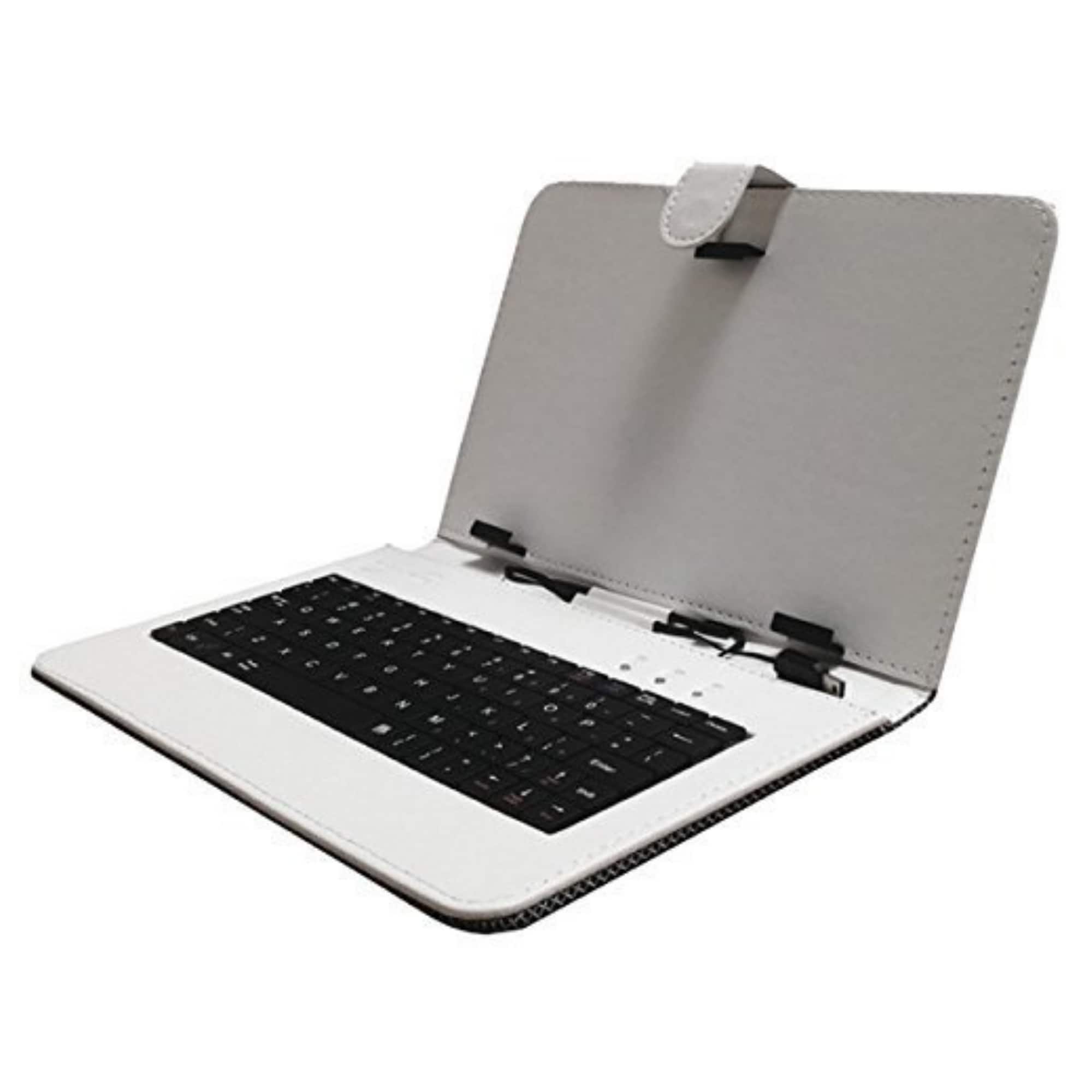 Supersonic - 7" Tablet Keyboard and Case - White