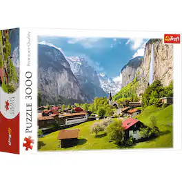 Trefl - Red 3000 Piece Puzzle - Lauterbrunnen, Switzerland